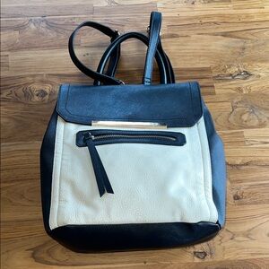 Two-Tone Black and Cream Women's Backpack Tote Neiman Marcus